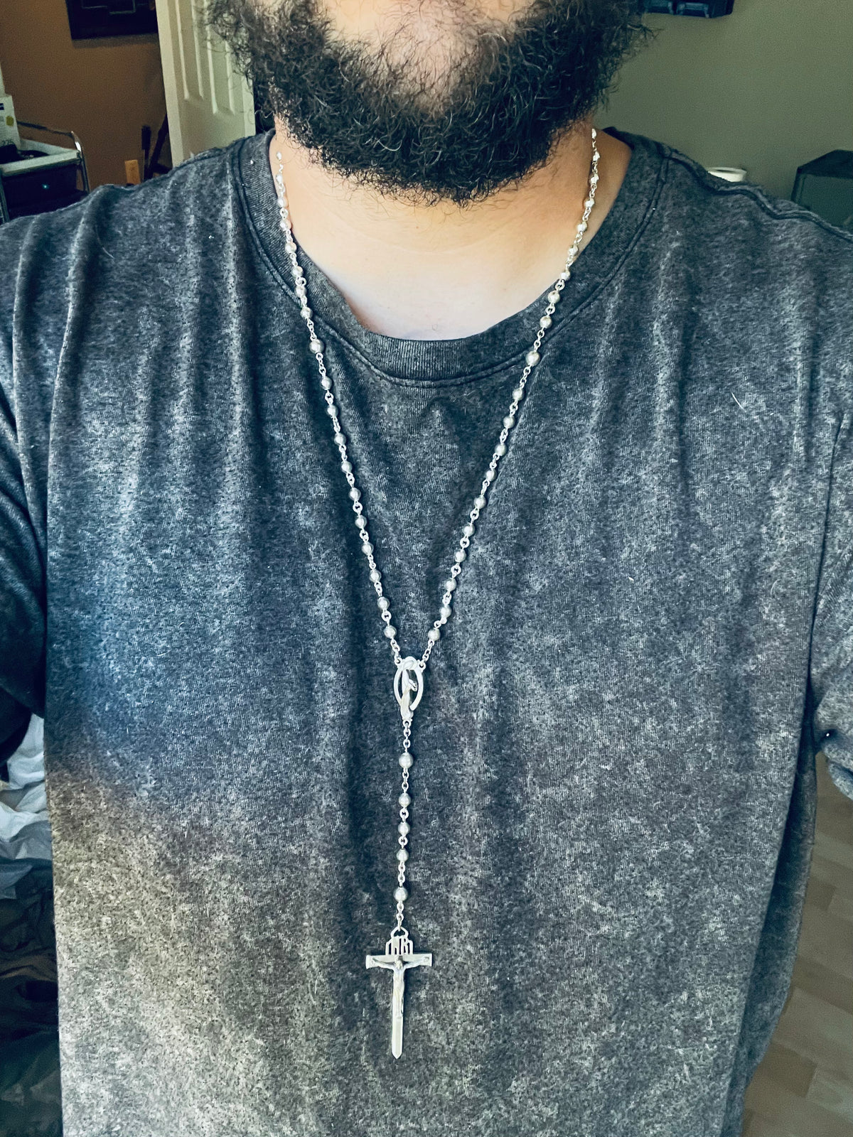 Vintage creed sterling rosary hotsell